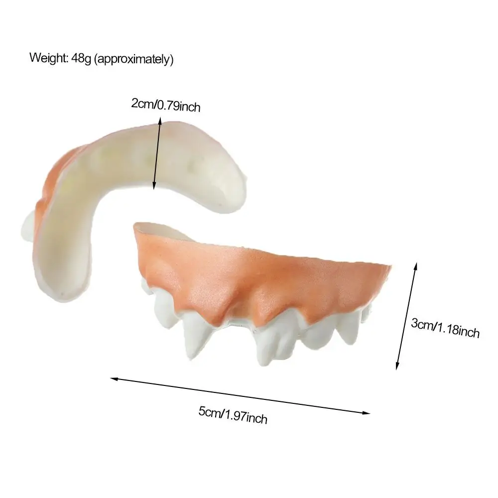 12Pcs Funny Creative Halloween Decoration Party Bags Tooth Toy Rotten Teeth Horror Toys