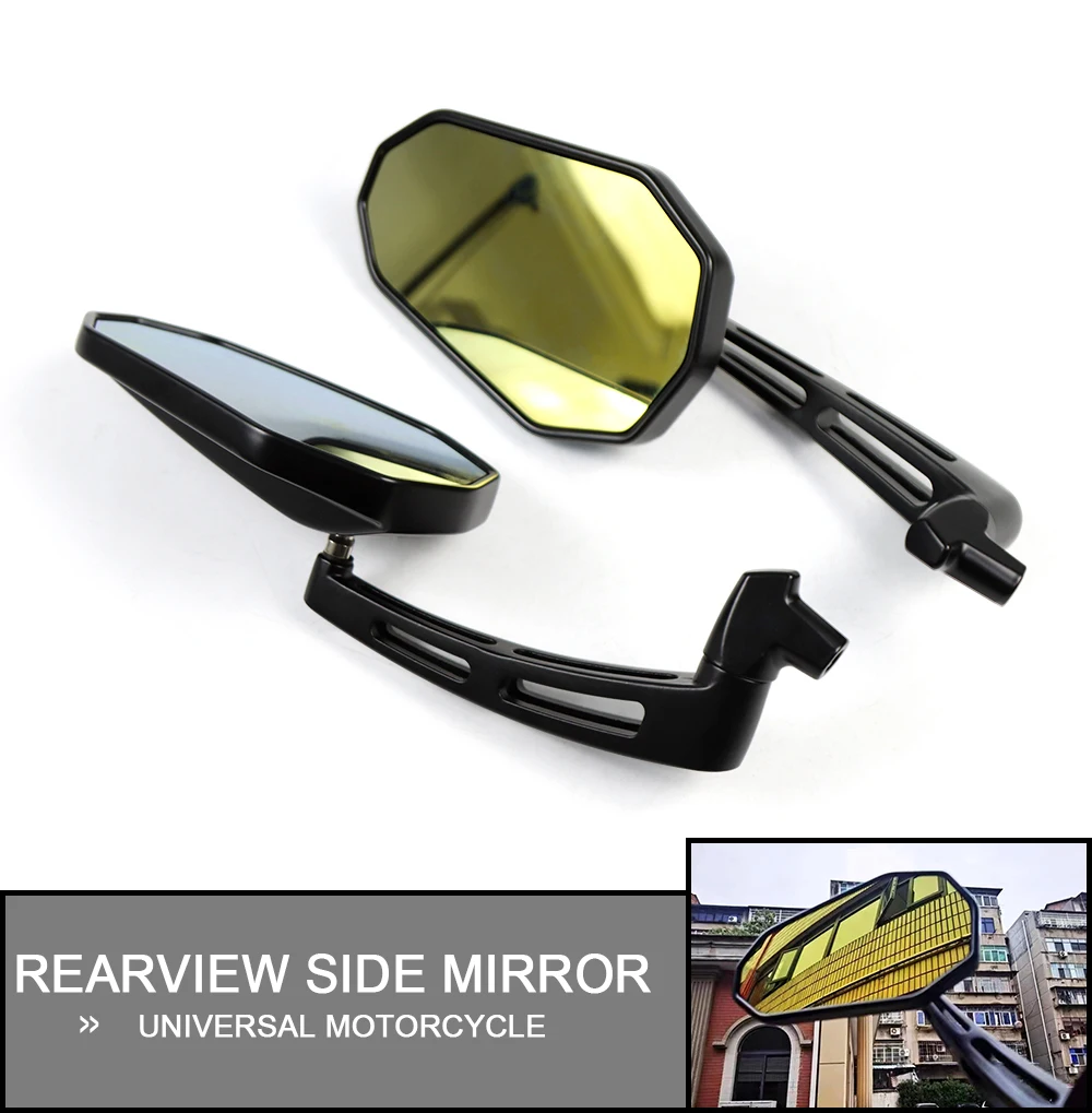 

Universal Motorcycle Aluminium Rearview Side Mirror HandleBar Ends Side Mirrors For BMW For YAMAHA For Honda