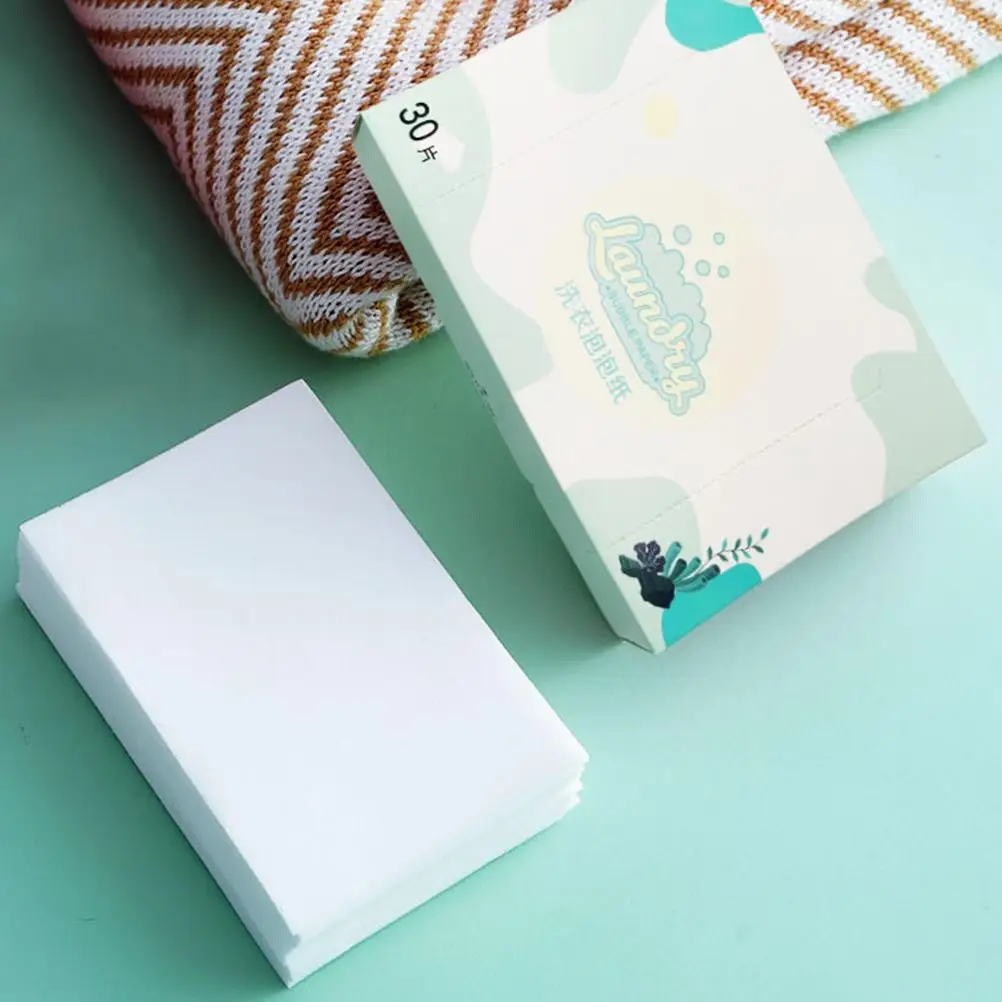 30 Pcs Laundry Detergent Sheets for Travel Home Wash Paper Sheets Laundry,Detergent,Sheets