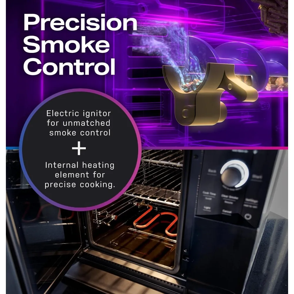 Profile Smart Indoor Smoker with Active Smoke Filtration, Precision Smoke Control, 5 Settings