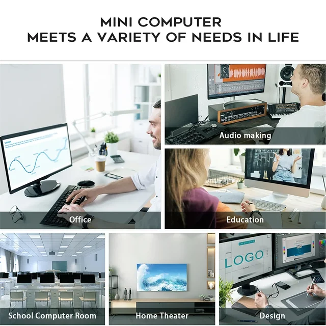 FIREBAT AK2 PLUS MiniPC Intel N100 Dual Band WiFi5 BT4.2 16GB 512GB Desktop Gaming Computer Mini PC Gamer 6