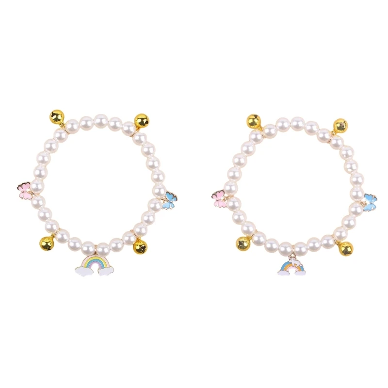 

Wedding Pearls Collar for Cats Pet Suit for Dog Necklaces Butterfly Pendants Cats Collar with Lovely Pendants