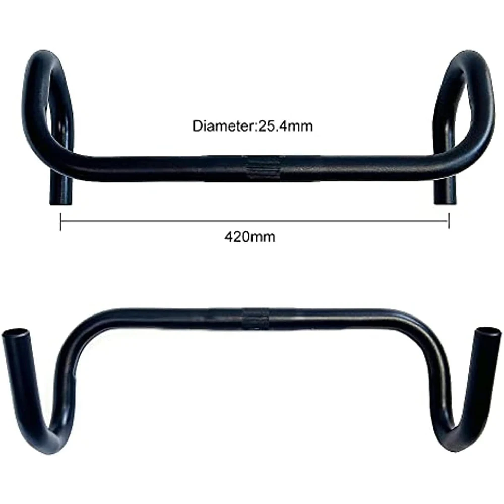 CATAZER Aero Road Bicycle Handlebars Aluminum Alloy 25.4mmx420mm Bike Drop Bent Durable Handlebar for Road Bike cruiser BMX