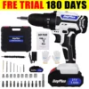 DayPlus 21V Portable Cordless Power Drill Set Impact Screw Driver with 1500mAh Li-Ion Battery 25+1 Torque Setting 45N.m 1