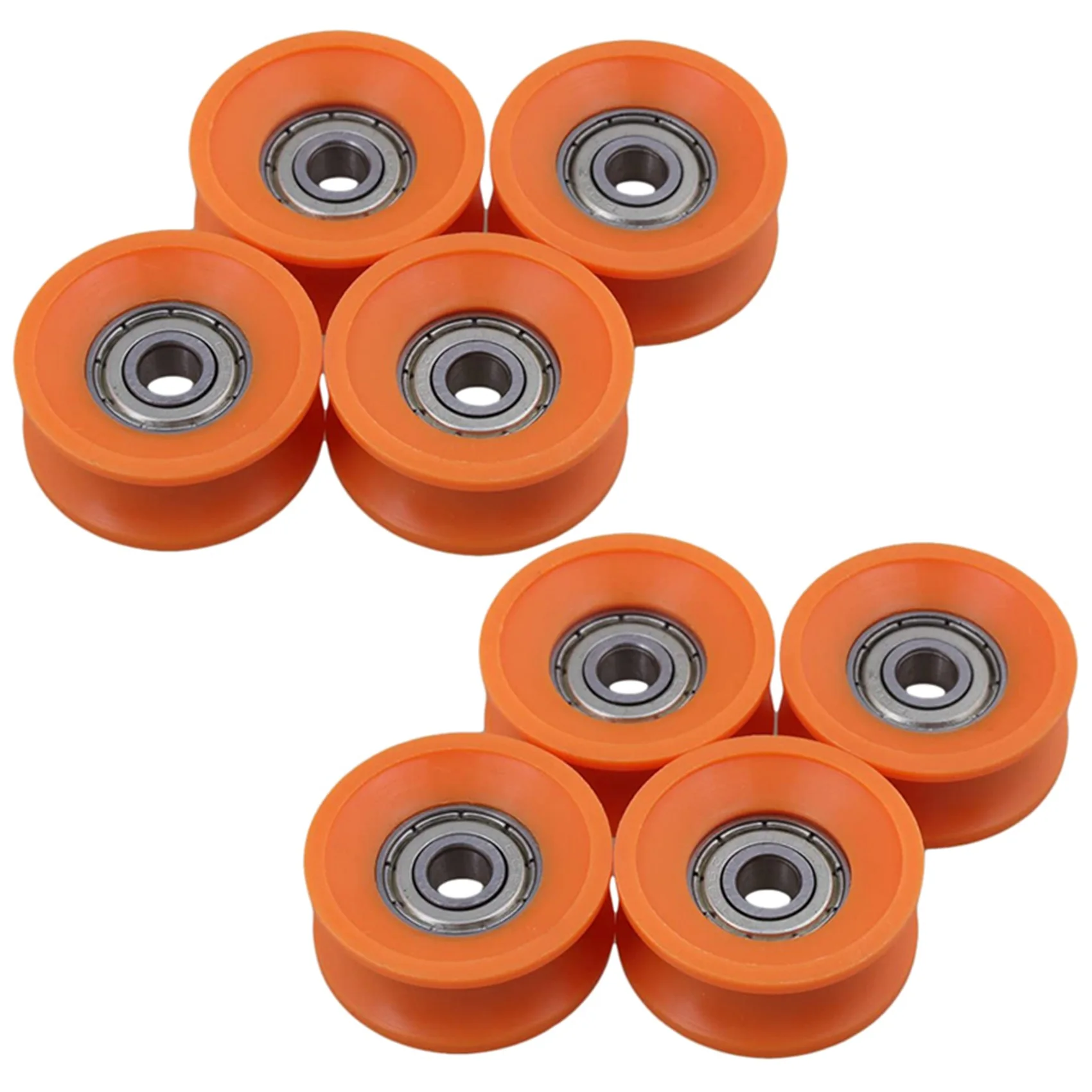 

8Pcs 6X30X13mm Plastic Coated Sealed Bearings Steel 606ZZ Deep U Groove Guide Pulley Rail Ball Rolling Bearing Wheel