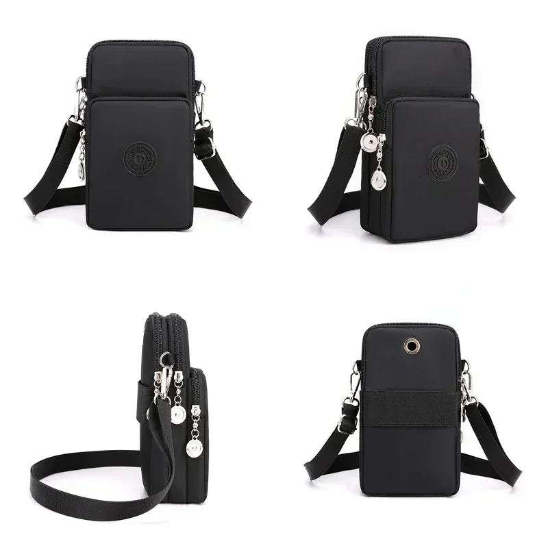 New Women Mobile Phone Bag Nylon Cell Phone Bag Coin Purse Strap Shoulder Bag Small Crossbody Bags for Women Wallet Travel Purse