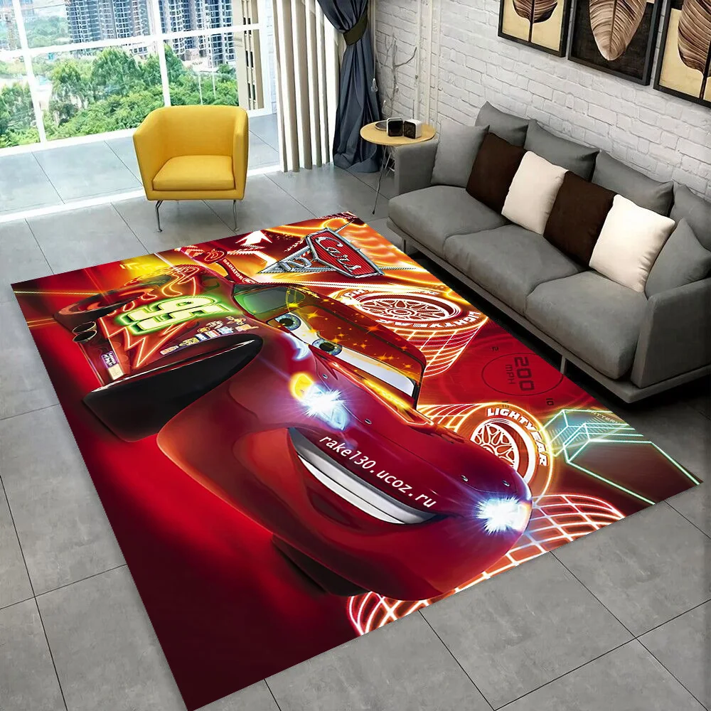2025 New Cartoon Cars Lightning McQueen Gift Rug Carpet for Living Room Bedroom Decor Floor Mat Non-slip for Sofa Doormat Kids