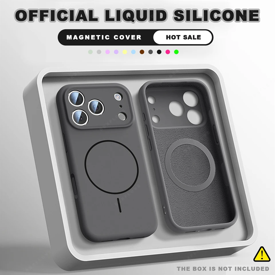 Premium Magnetic Silicone Phone Case with MagSafe Charging Protection