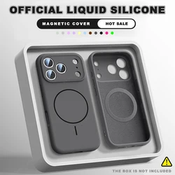 Premium Magnetic Silicone Phone Case with MagSafe Charging Protection - iPhone 14 Pro (Titanium Black)