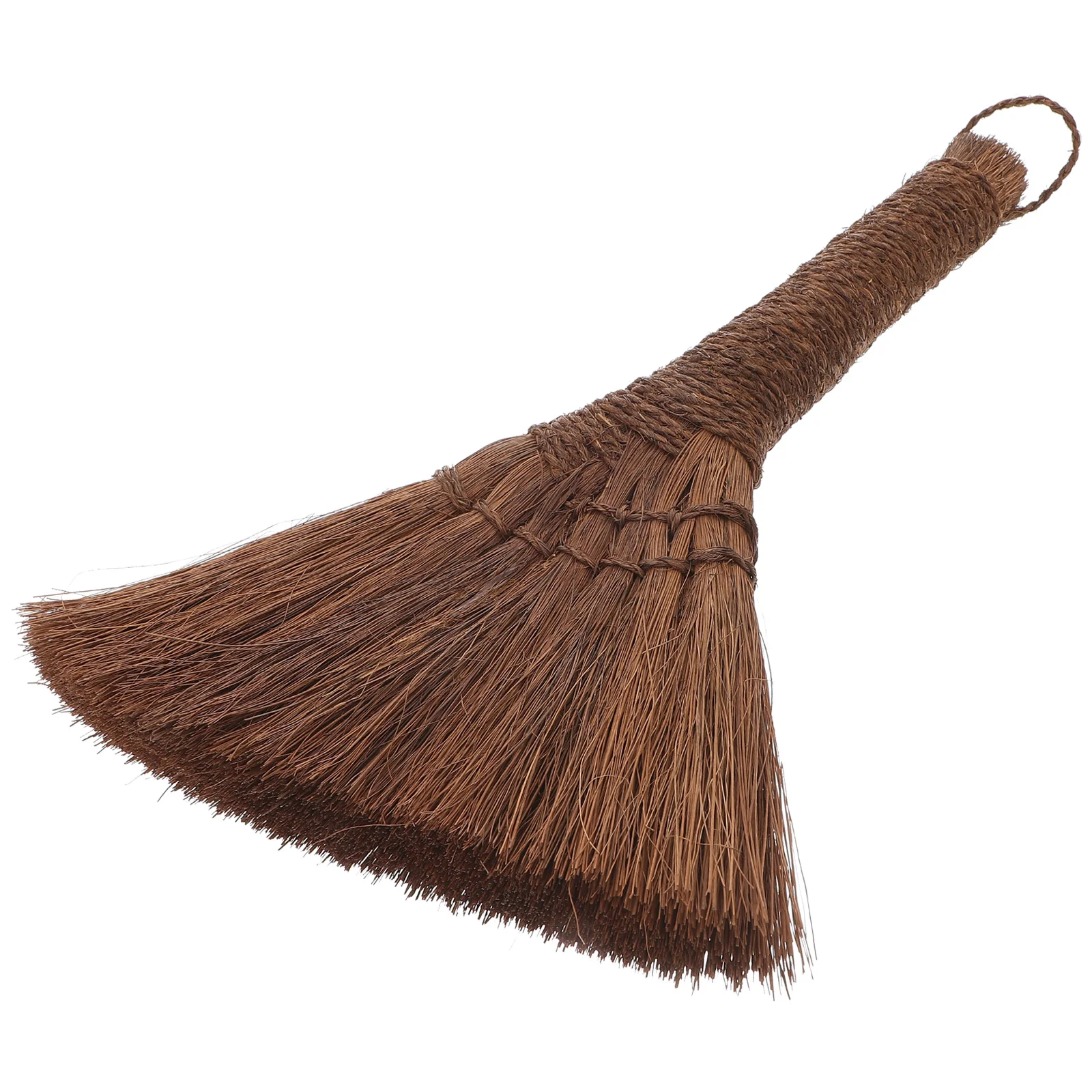 

Dust Broom Portable Desk Small Natural Household Cleaning Tool Brown Silk Home Mini
