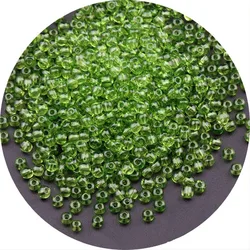 Vibrant Oling Transparent Glass Seed Beads for DIY Jewelry and Accessories (Military Green 30)