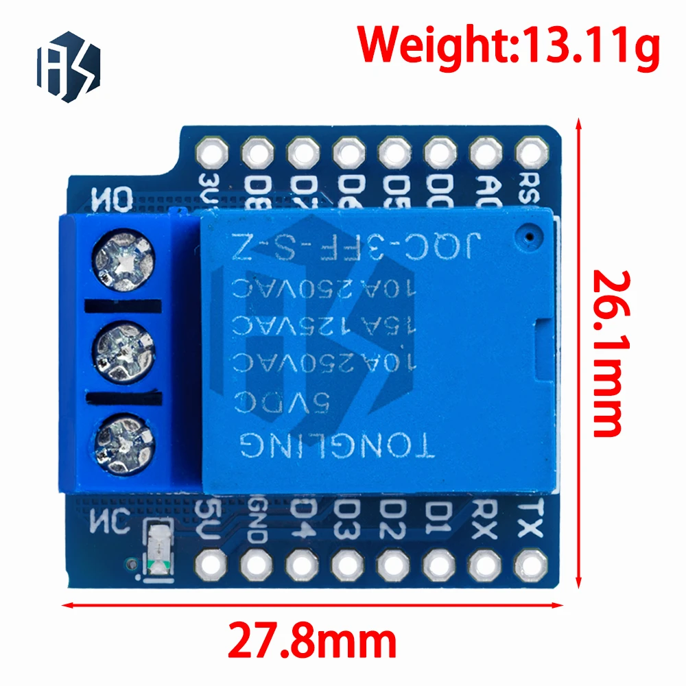 HiLetgo 3 Stück Mini Relay Shield 5 V Mini Relay Modul für WeMos D1