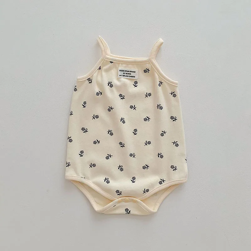 Cotton Baby Girls One Piece Sleeveless Bodysuit