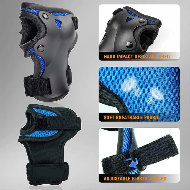 6 In 1 Kids/Youth Protective Gear Set Knee Pads Elbow Pads Wrist Guard Protector Skateboarding Scooter,Roller Skating,Cycling 4