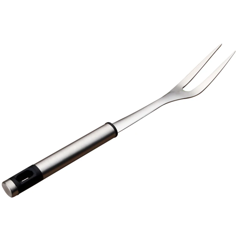 Description Picture 3 of itemE2 BBQ Meat Fork Carving Fork Stainless Steel Fondue Fork Granny Fork 2-Prong Barbecue Grill Fork Cooking Fork Barbecue Grilling