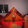 3 SQM delta LED spider red/black/yellow base 544 fabric ripstop umbrella cloth  kite with 10m tubing tails in surper high bright 6