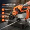 VEVOR 2800W Chop Saw 14"/355mm Blade Diameter Cut Off Saw 1200RPM Steel Cutting Machine 0-45° Adjustable Dry Cut Chop Saw 2