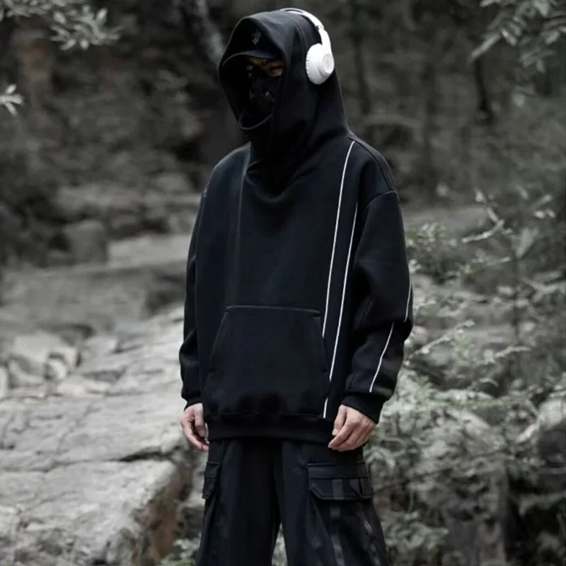 Autumn Men's Windbreaker Turtleneck Hooded Sweatshirts New