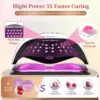 Professional UV LED Nail Lamp for Nails Gel Polish Fast Curing Dryer Drying Light Lamps with 45 LEDs 4 Timer Setting 5