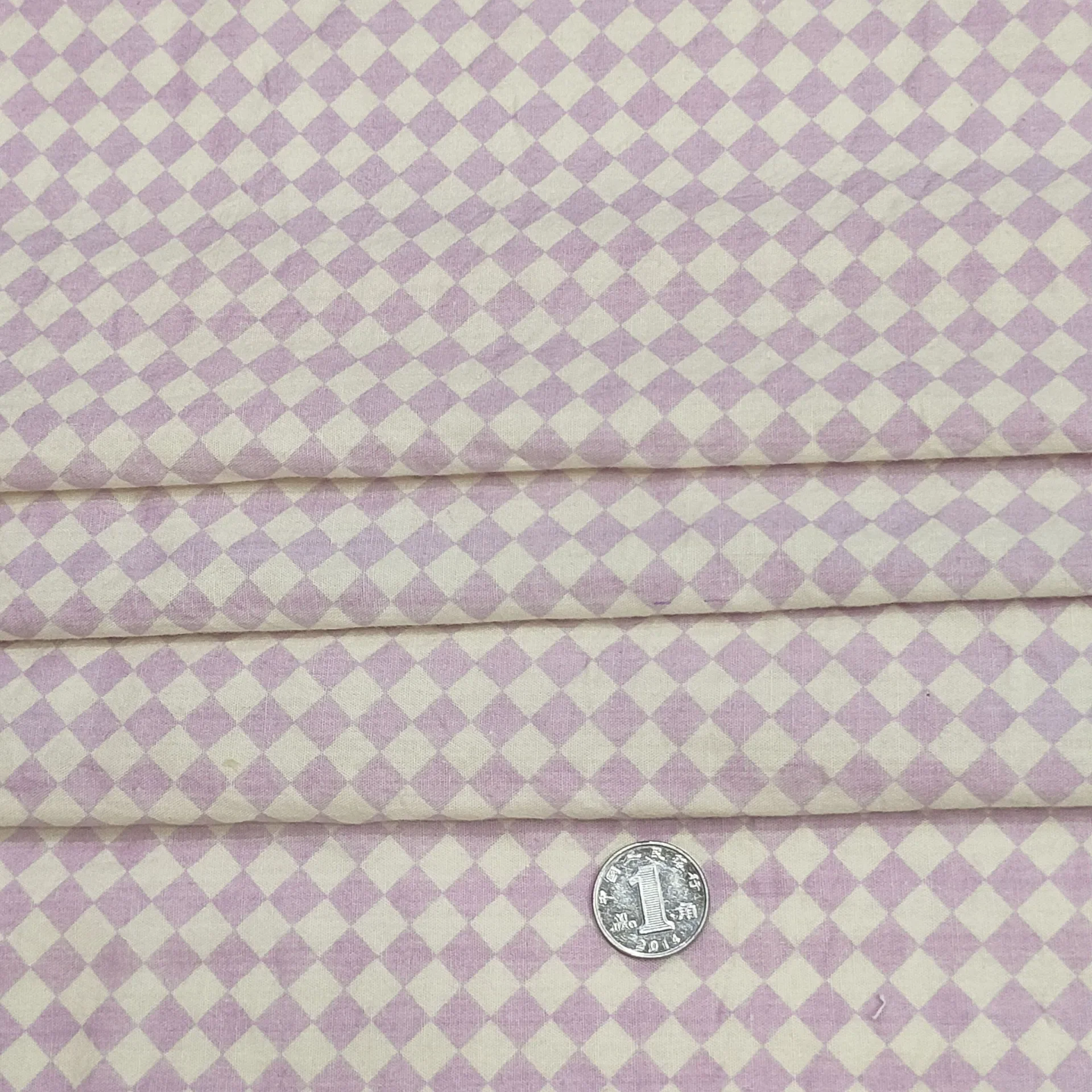 Geometric Diamond Print Cotton Fabric for Seasonal Clothing and Home Decor