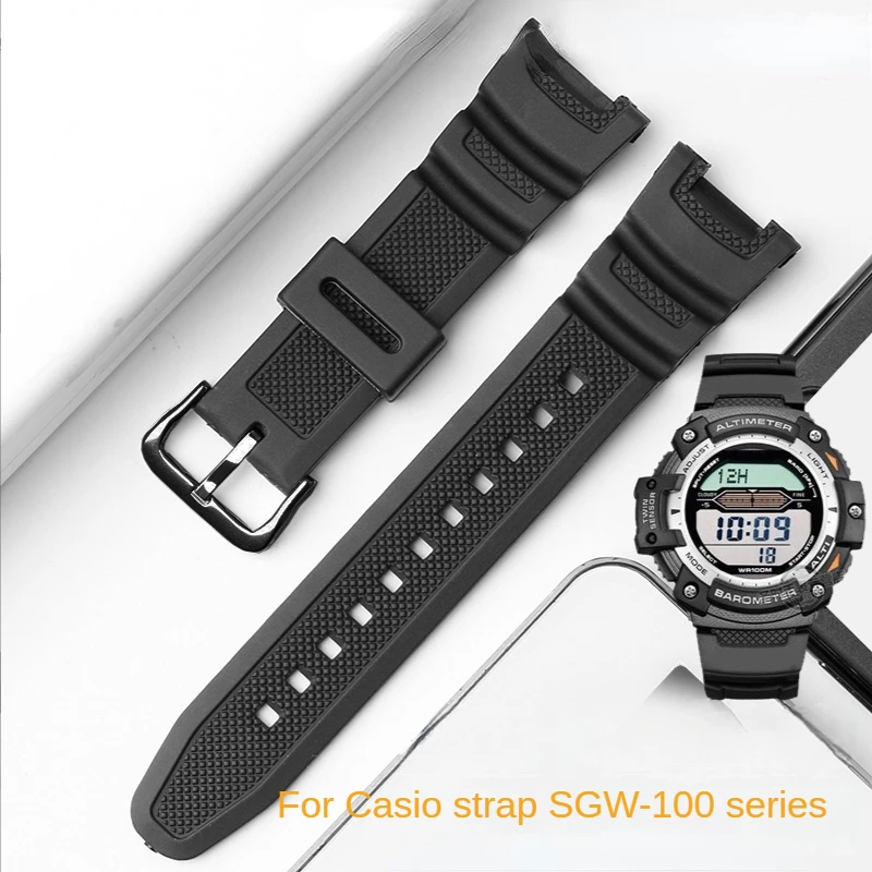 Cinturino Per Orologio In Silicone Per Casio 3157 Sgw-100-1V 3166 Sgw-200 Accessori Per Cinturino In Nylon Impermeabile Antisudore Sportivo 24Mm