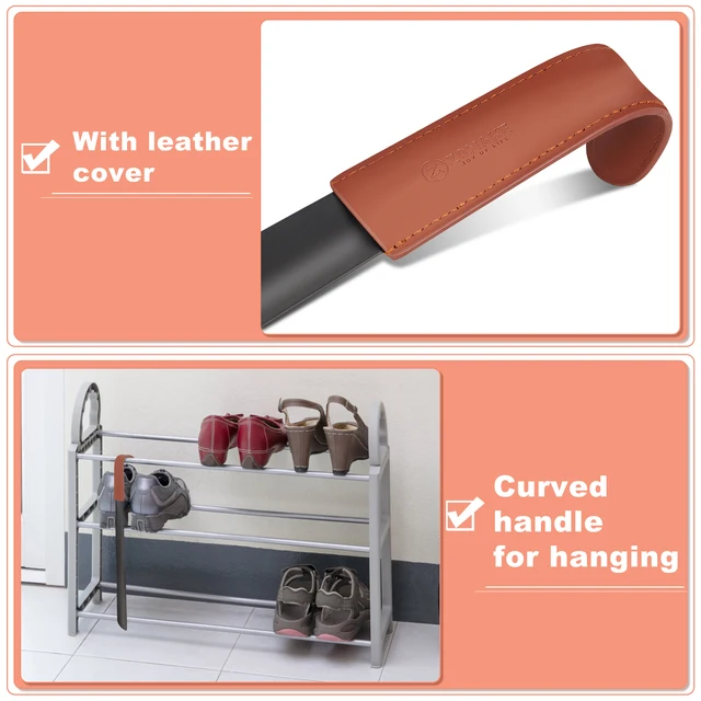 24 In Adjustable Extra Long Metal Shoehorn Stainless Steel 29