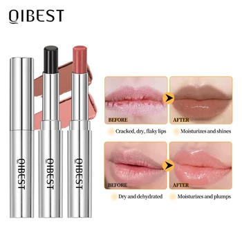 QIBEST Natural Sheer Lip Balm Moisturizing Honey Lipstick Tinted Lip Plumping Balm Smooth Enhancing Natural Color Lip Care