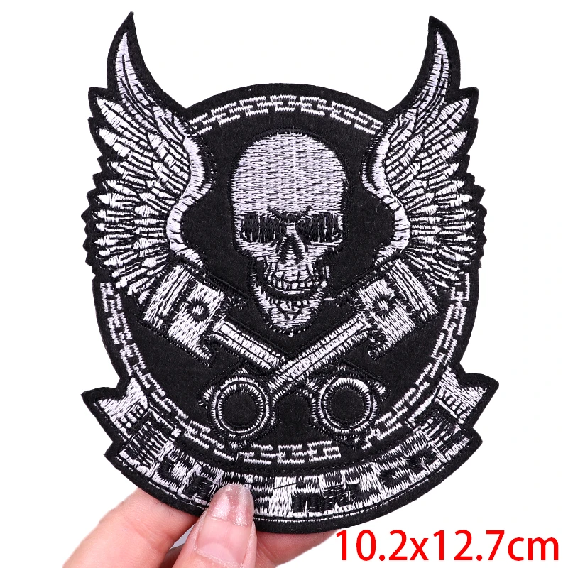 Toppe Patch Biker Moto-ciclista Patch Termoadesive Ricamo Adesivo