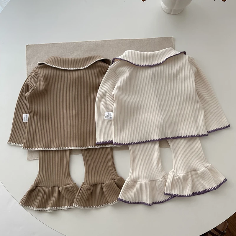 Kids Boys Girls Pajamas Set Cotton Long Sleeve Children Sleepwear Pajamas Flared Pants Sets Baby Clothes Spring Autumn Clothing - Image 6