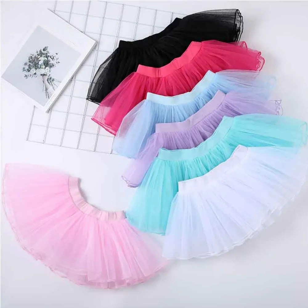 

Baby Girls Mini Tutu Skirts Party Fluffy Tulle Dress Ballet Dancewear Clothing Accessories Stage Pettiskirt for Children 2-8Y