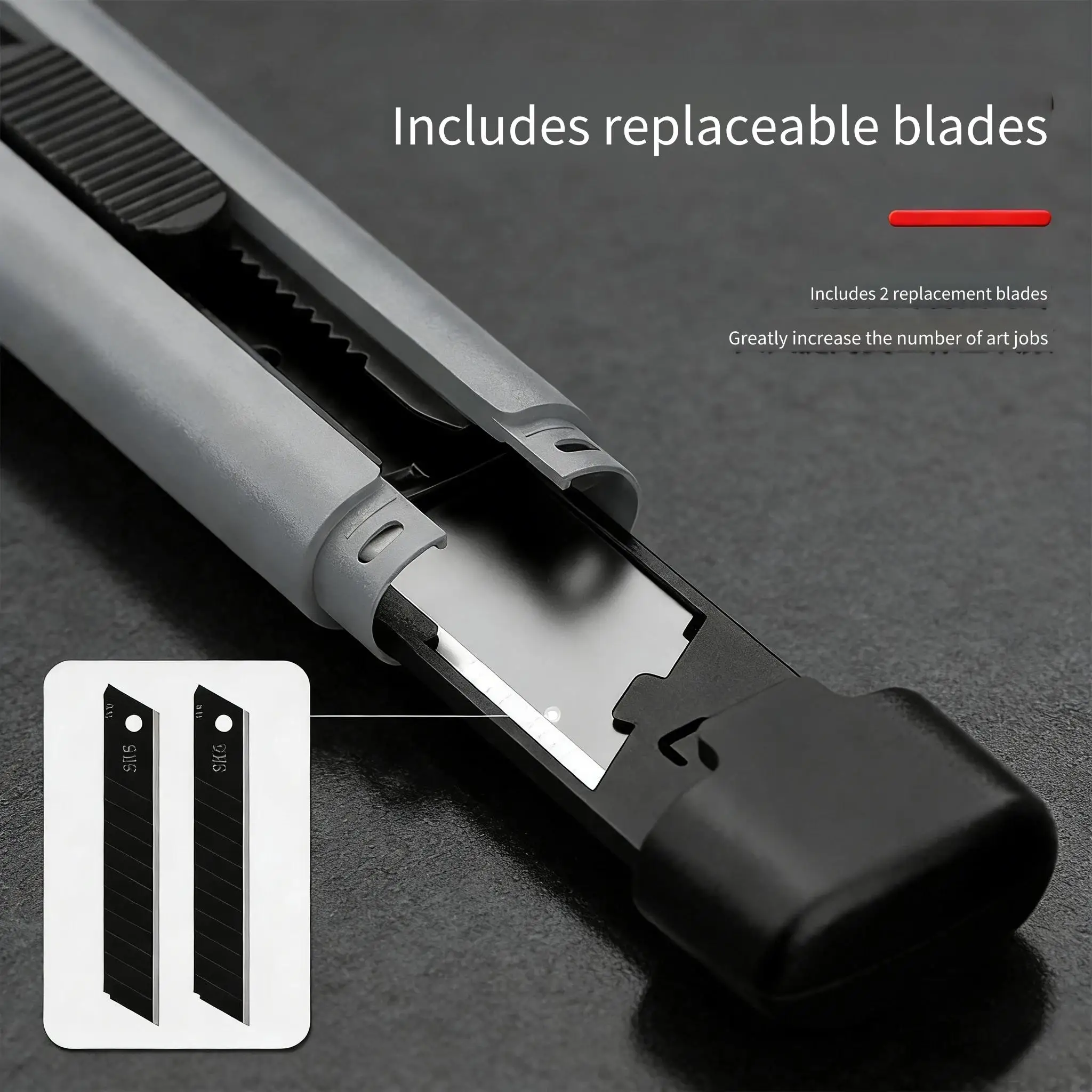 헤비듀티 스테인리스 스틸 유틸리티 나이프 - 벽지, 개봉, 공예 및 일반용 대형 커터