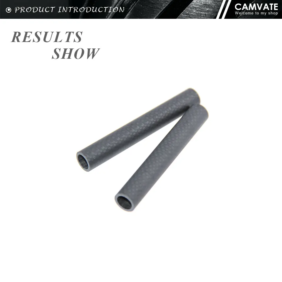 2PCS Carbon Fiber 15mm Rod (10CM Length ) For Follow Focus /Camera Cage/Matte Bo