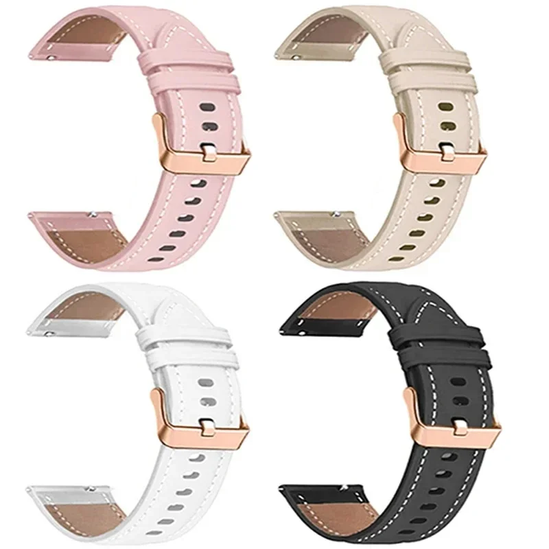 Sporty PU Leather Watch Bracelet - 18/20mm Strap Replacement