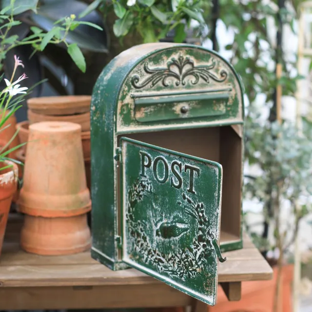 Külső Postafiókok Falra Szerelt Postaláda Postaládák Levél Doboz Fém Parasztház Post Dekoráció Kézműves Postafiók Vintage - Image 5