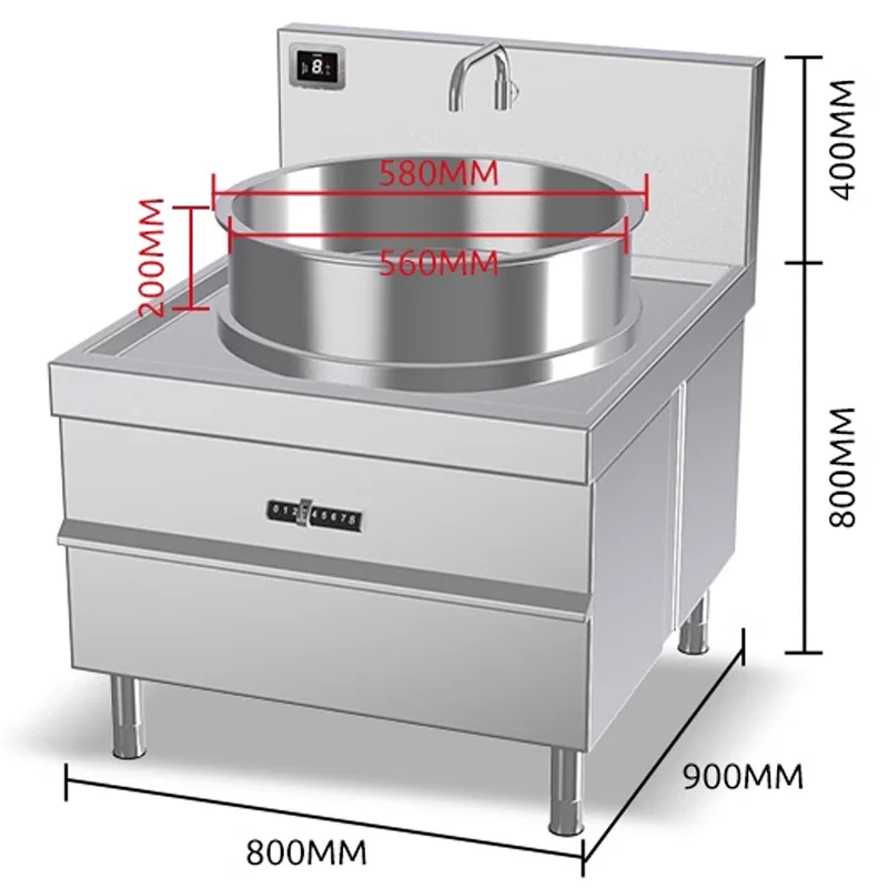 Commercial kitchen mutton soup pot beef soup pot 6KW/8KW electric cooker electric stove large capacity stewed meat