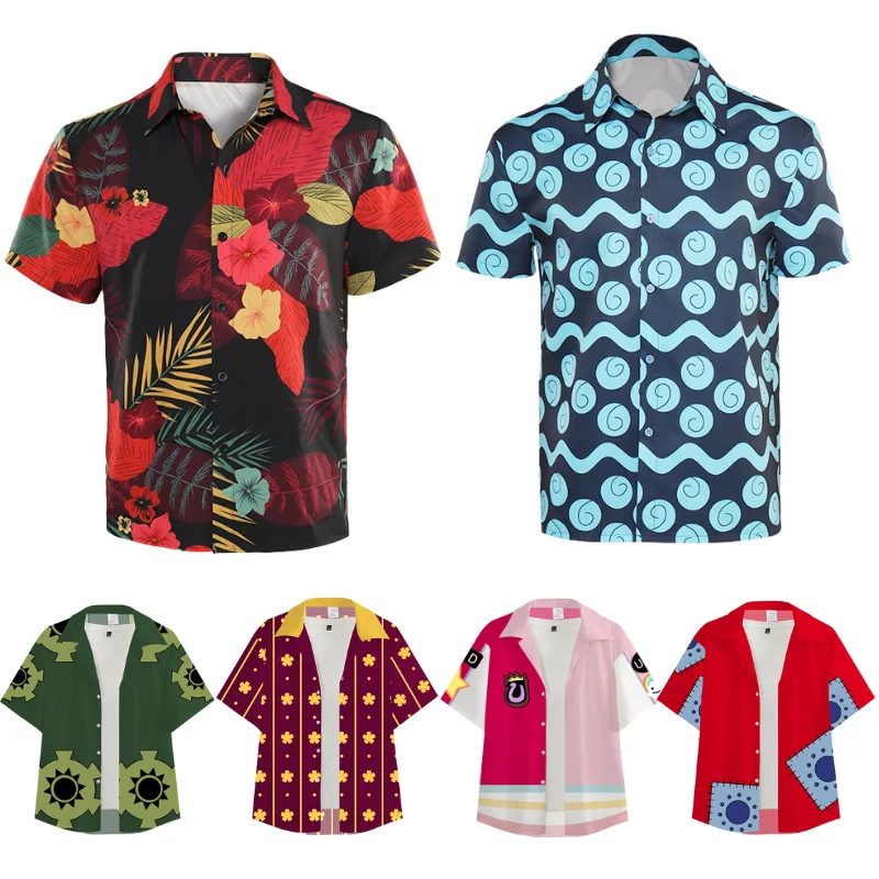 

Anime One Piece Zoro Cosplay Shirt Costume Men Women Shirt Outfits Summer Daily Casual Streetwear Halloween Carnival Party Suit