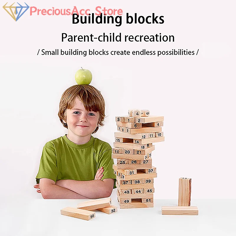 Wooden Stacking Tower Game 4
