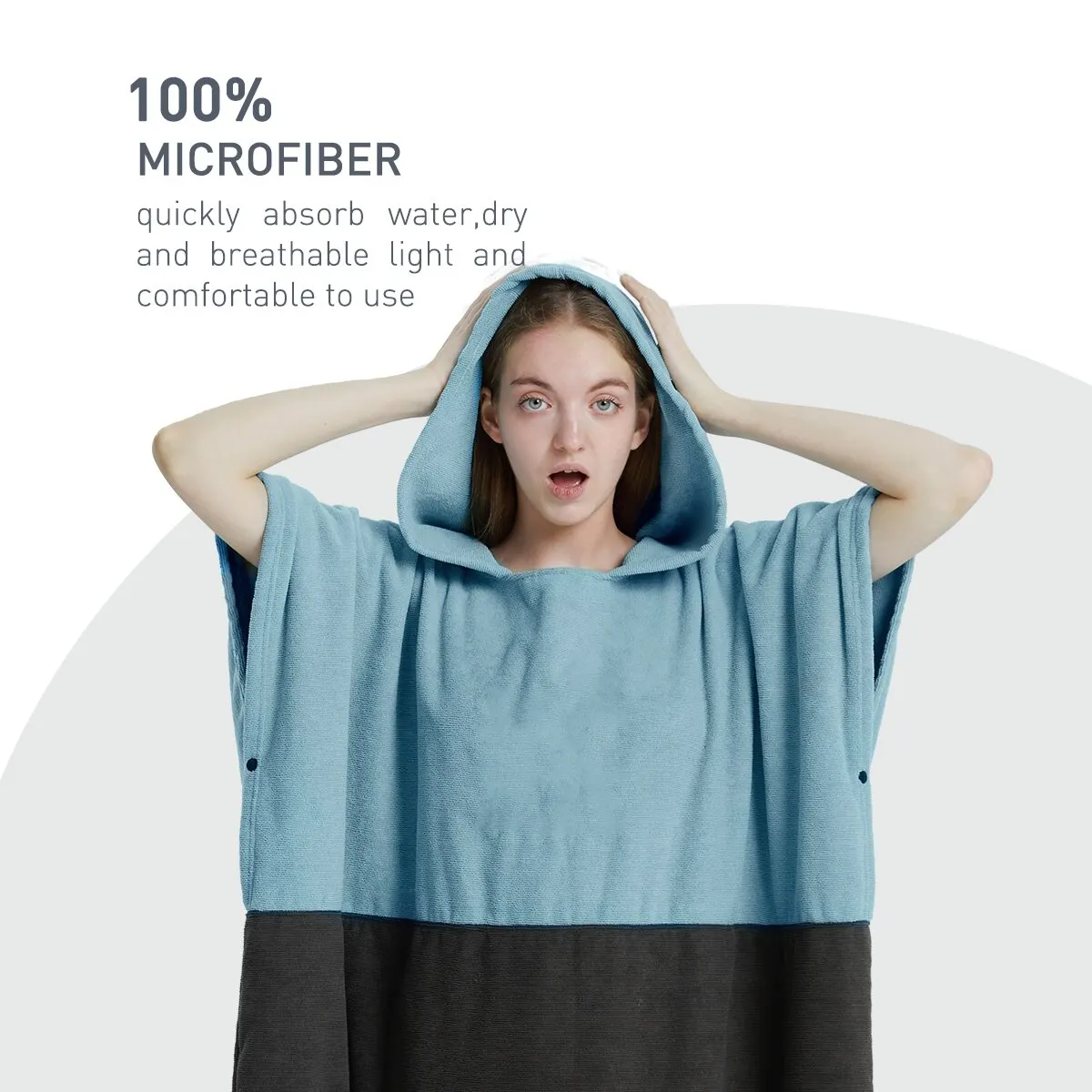 Surf Poncho Beach Robe Quick-dry Microfiber Changing Towel Adult_voghion.com