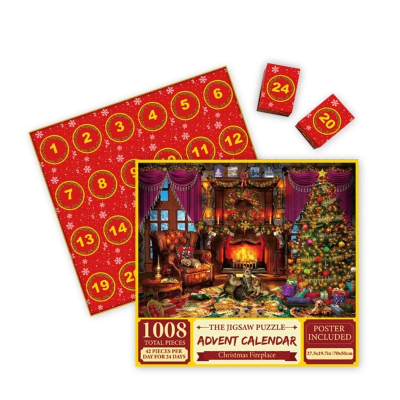 

2023 Christmas Advent Calendar Set Jigsaw Puzzles Festive Presents Kids Gift 008pcs Jigsaw Puzzles Christmas Tree