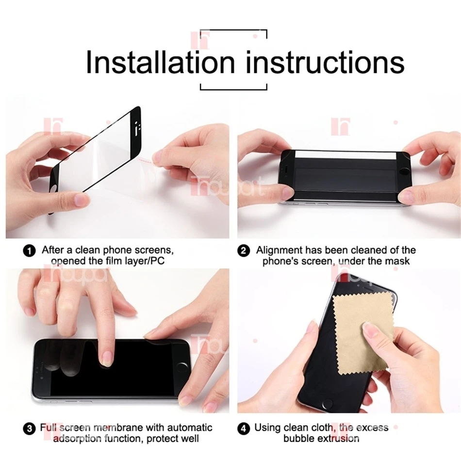 Enhanced Glass Screen Protector with Shockproof Soft Fiber Camera Lens Guard