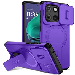 Custodia protettiva rinforzata antiurto con ricarica wireless magnetica e supporto pieghevole