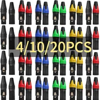 4/10/20pcs 3-Pin XLR Male to Female Adapter Connector for Microphone Audio Amplifier Plug Converter 1