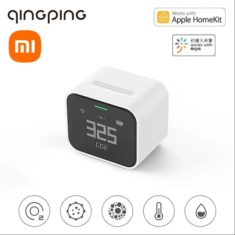

Qingping Air Monitor Lite Retina Touch Screen CO2 PM2.5 PM10 Temperature Humidity Detector Work Mi Home App HomeKit Air Monitor