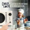 Retro Compact Countertop Microwave Oven 0.7 Cu. Ft. - 700-Watts with LED Digital Display, Child Lock -Easy Clean Interior 4
