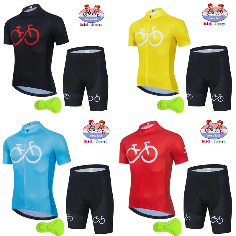 2023 Childrens Cycling Clothes Summer Kids Shorts Jersey Biking Suit Child Clothes MTB Children's Cycling Wear Equipment