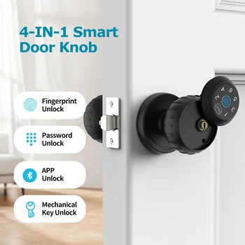 Viladepot Smart Lock Fingerprint Door Lock App Control Passcode Unlock Electronic Touchscreen Keypad Indoor 4