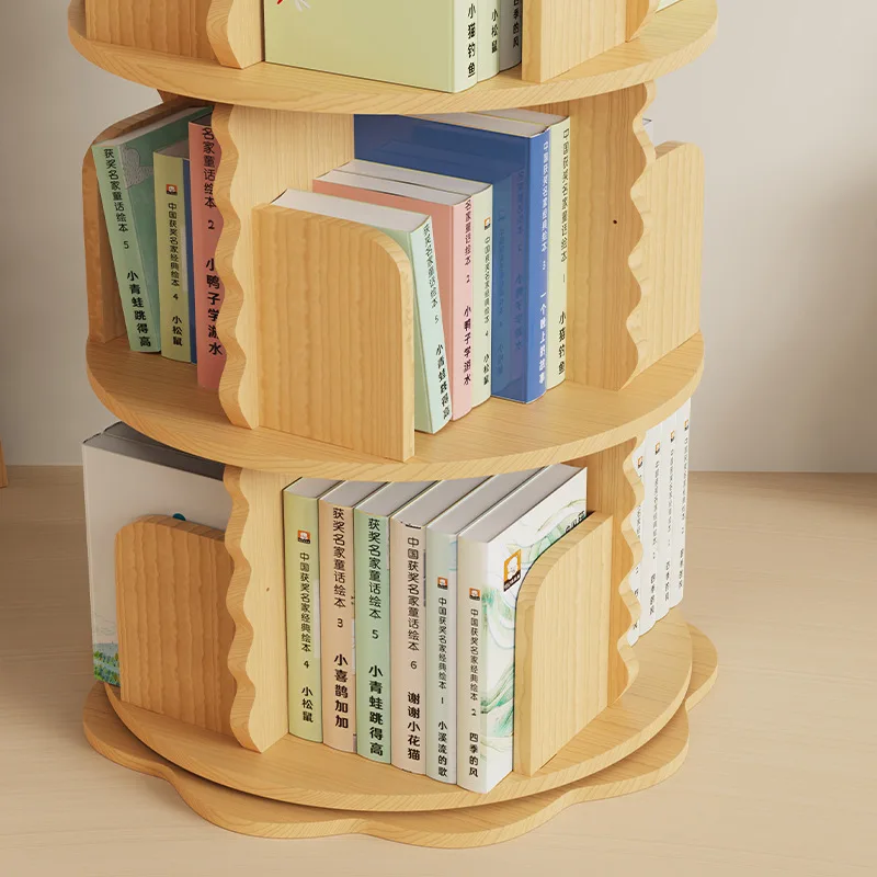 Rotating Kids Book Shelf Storage Organizer Bookcase Room Bookshelf Furniture Children's Desk Woltu Child Baby Songmics Furniture