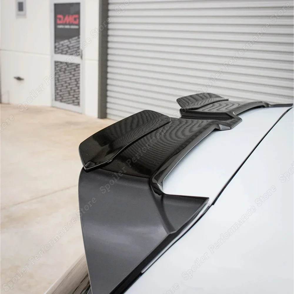 2pcs Roof Spoiler Extensions Flaps Rear Wing Fit VW Golf 7 MK7 7.5 R GTI GTD R-LINE E-GOLF 2012- Carbon Look For Oettinger car rear wing spoiler,car roof spoiler