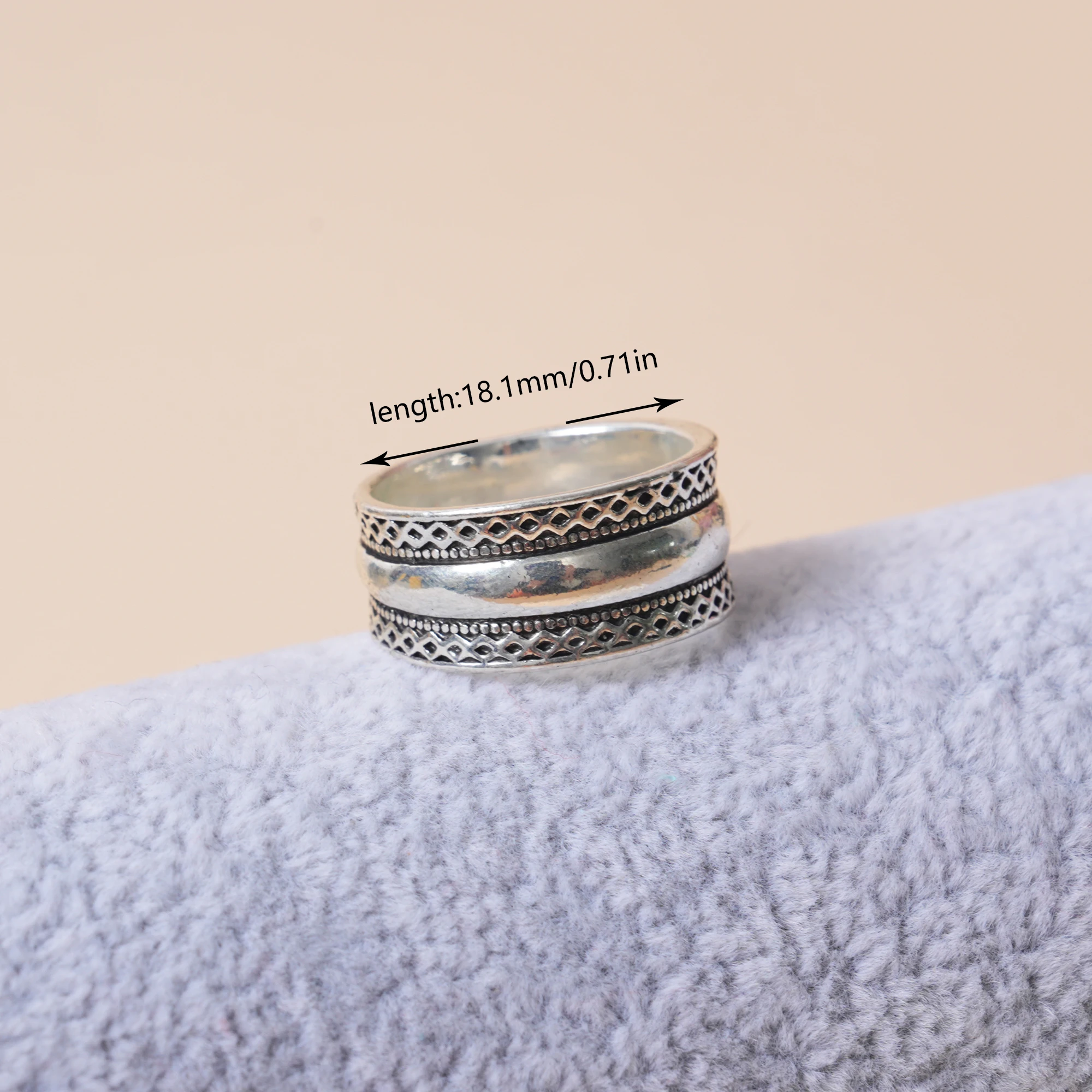 Retro Thai Silver Ripple Cross Ring Men's and Women's Trendy Fashion and Temperament Ring cross rings,fashion rings,fashion ring,finger rings