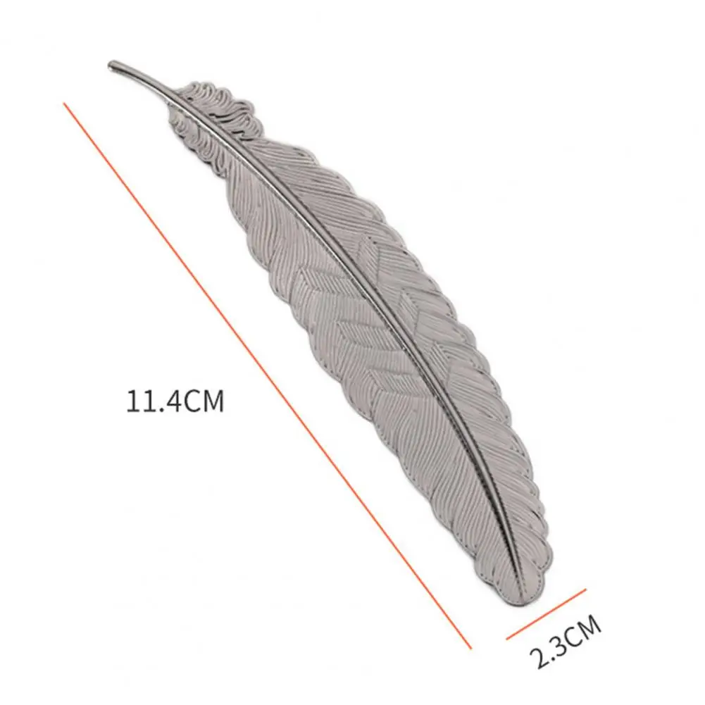 

Electroplating Practical Decorative Feather Metal Bookmark for Friends